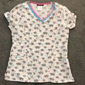 Heart soul owl scrub top​